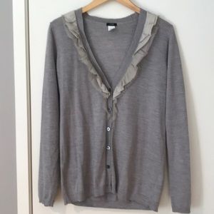 J. Crew Merino Wool Cardigan with Detail